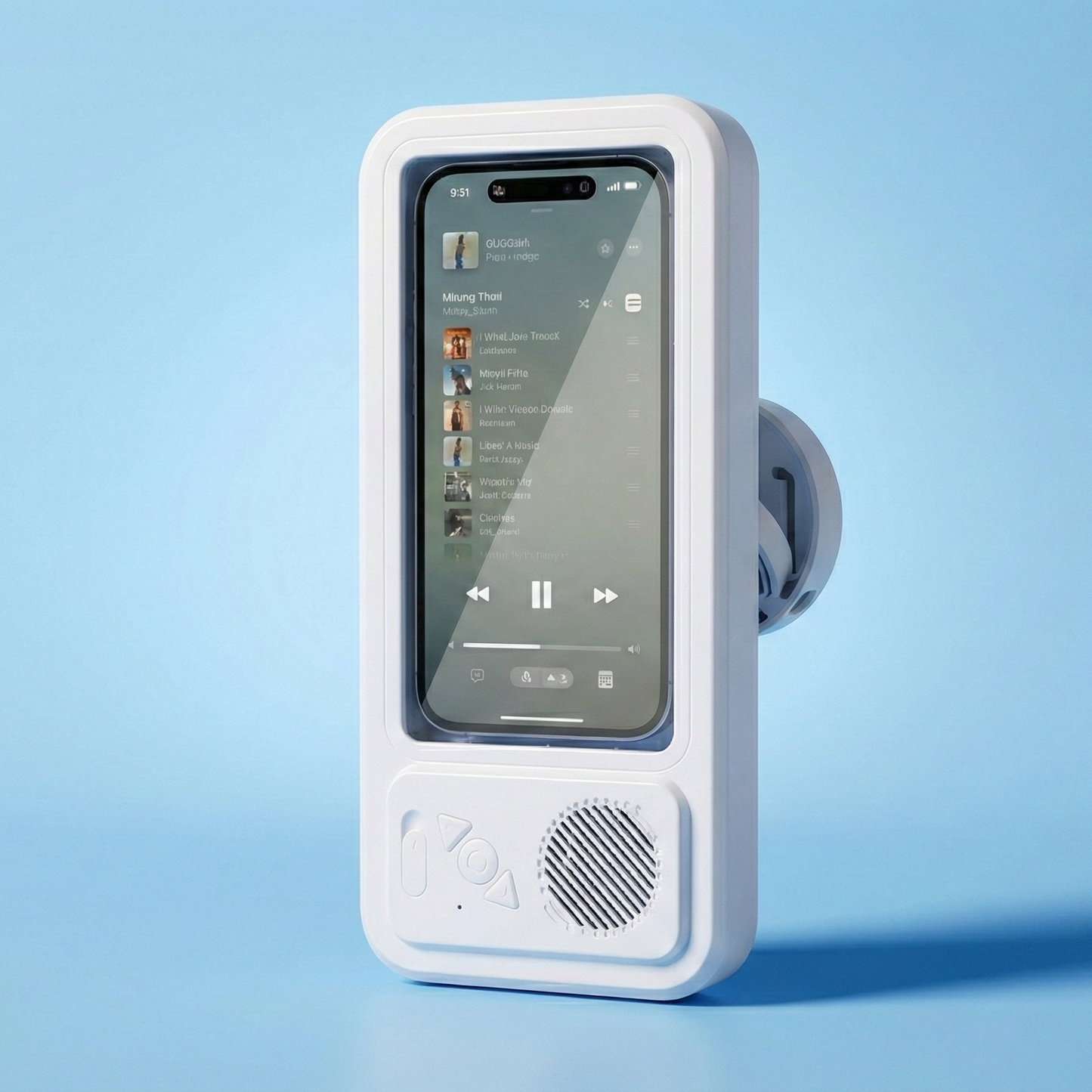 Retro Shower Speaker & Waterproof Phone Holder
